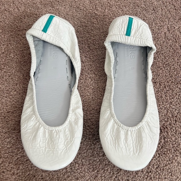 Tieks Diamond White Croc Ballet Flat Shoe size 8 - Picture 2 of 11